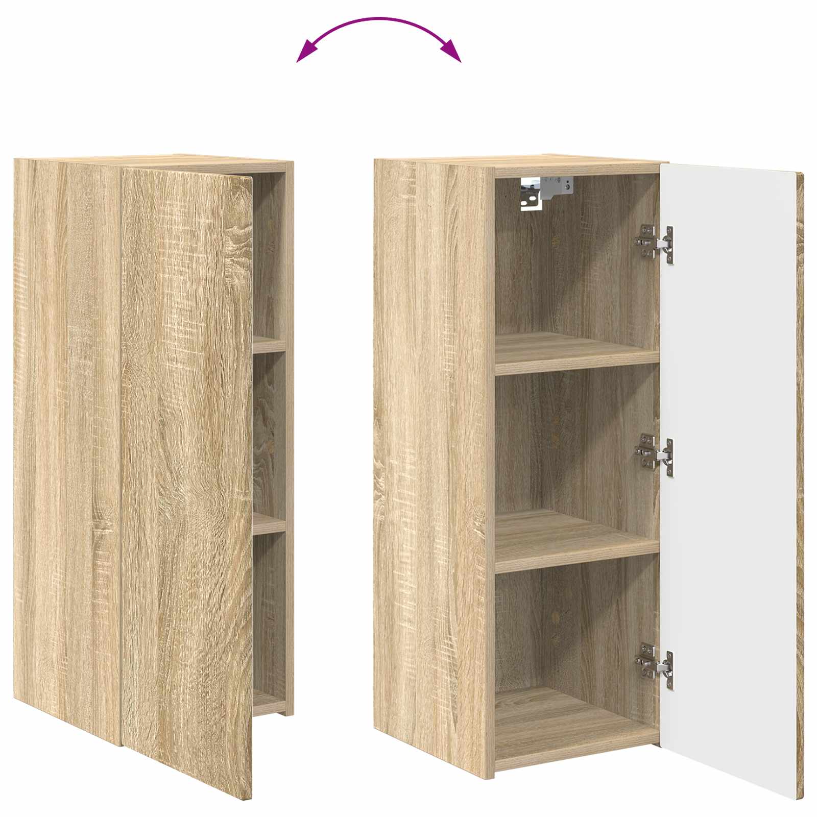Set zidnog ormarića za TV Zidne 6 pcs Sonoma hrast