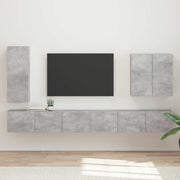 Set zidnog ormarića za TV Zidne 6 pcs Betonski sivi
