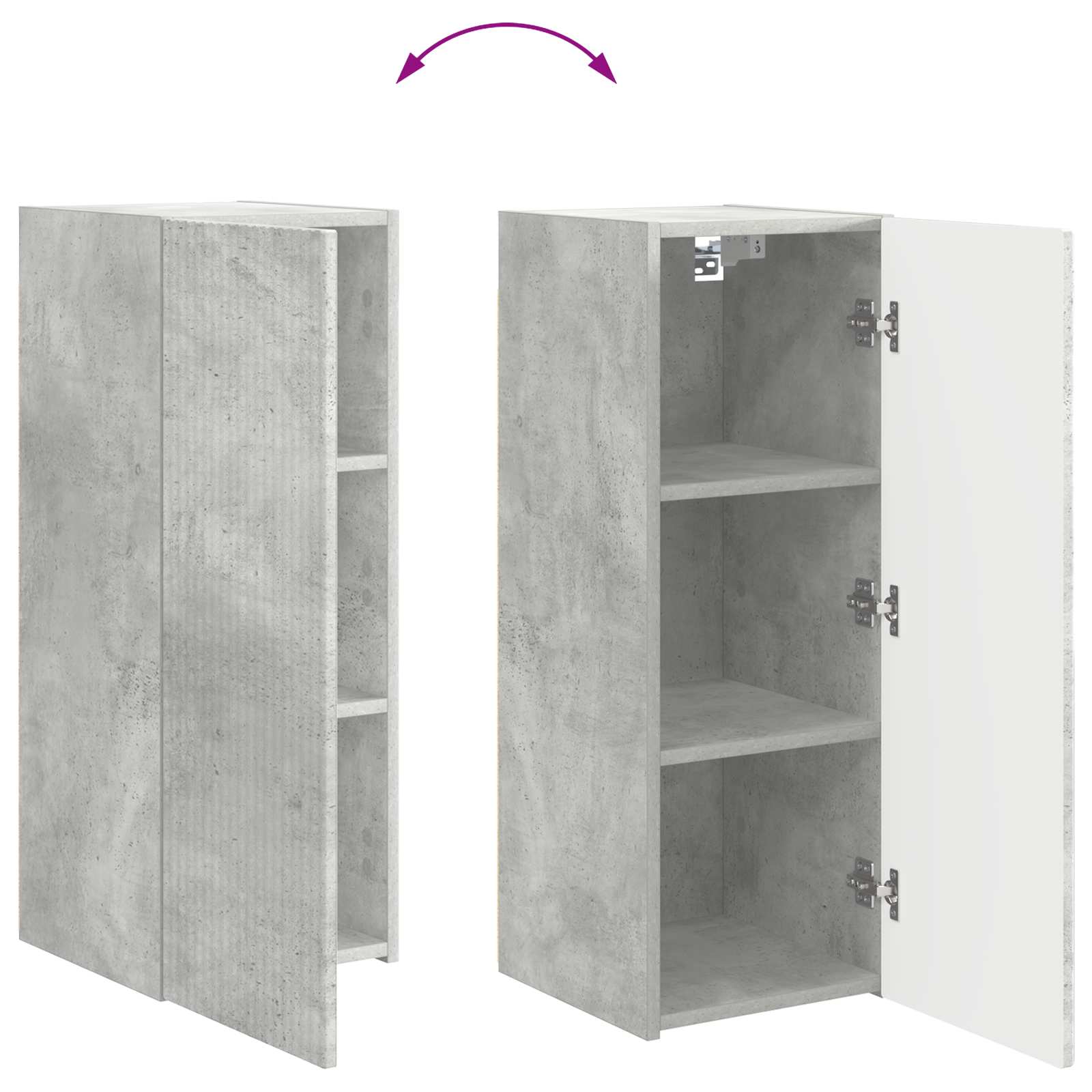 Set zidnog ormarića za TV Zidne 6 pcs Betonski sivi