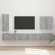 Set zidnog ormarića za TV Zidne 6 pcs Siva Sonoma