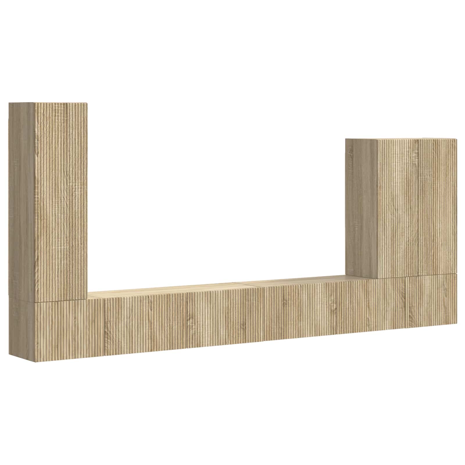 Set zidnog ormarića za TV Zidne 6 pcs Sonoma hrast