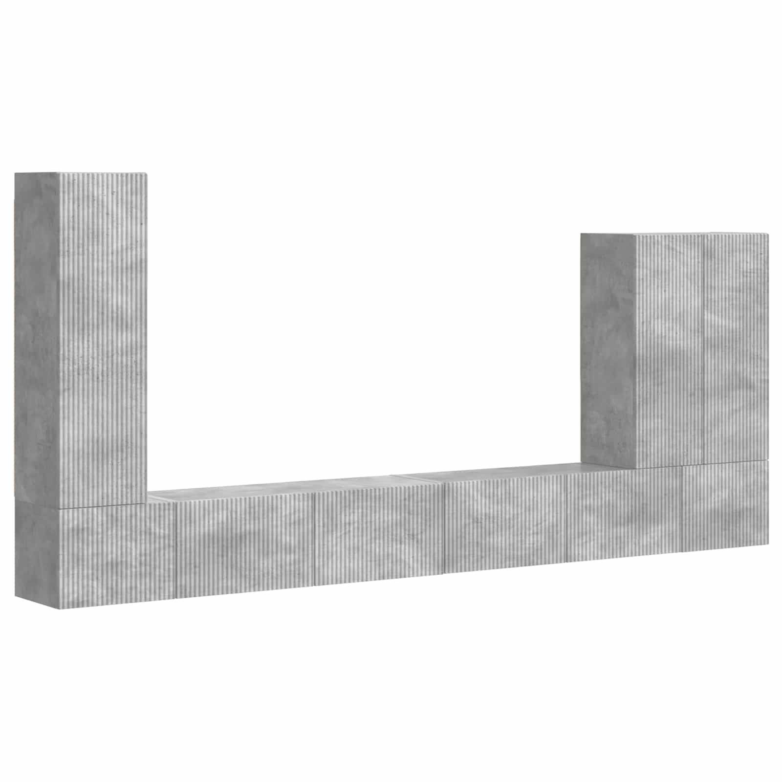 Set zidnog ormarića za TV Zidne 6 pcs Betonski sivi