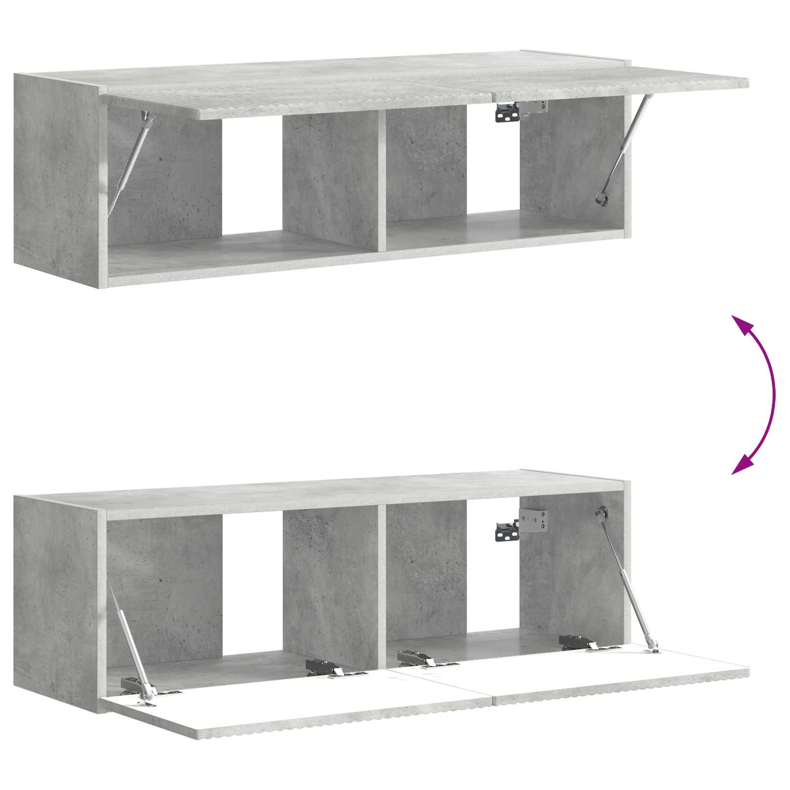 Set zidnog ormarića za TV Zidne 6 pcs Betonski sivi
