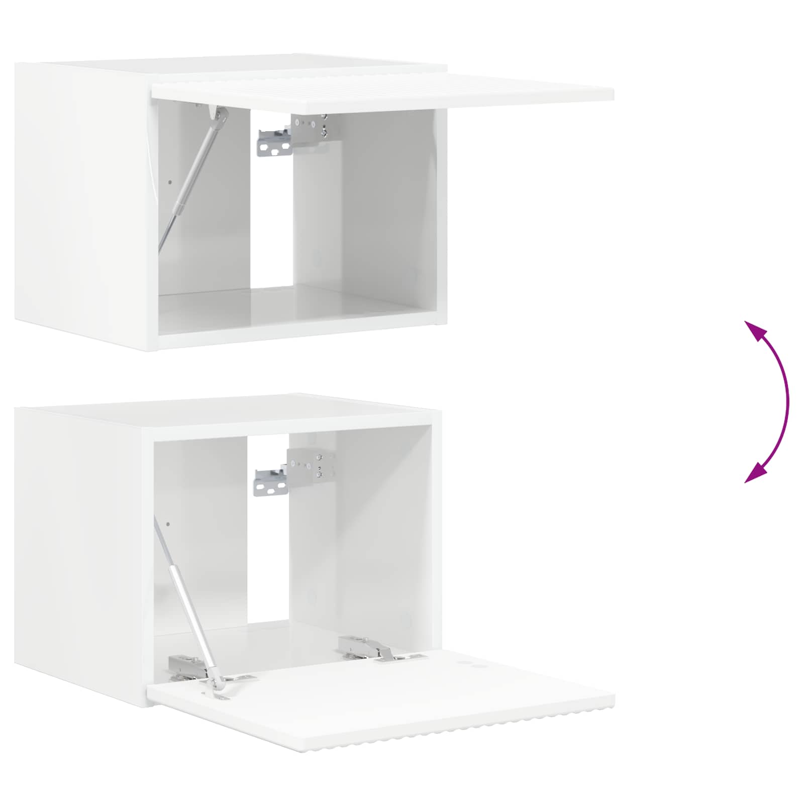 Set zidnog ormarića za TV Zidne 6 pcs Visoki sjaj bijela