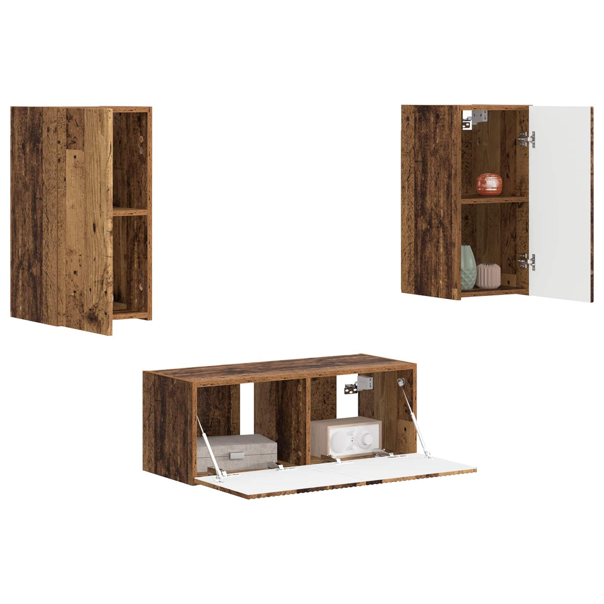 Set TV komoda 2 kom. Staro drvo Smeđa 78,5 x 31 x 30 cm