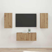 Set TV komoda 2 pcs Umjetnički hrast Konstruirano drvo