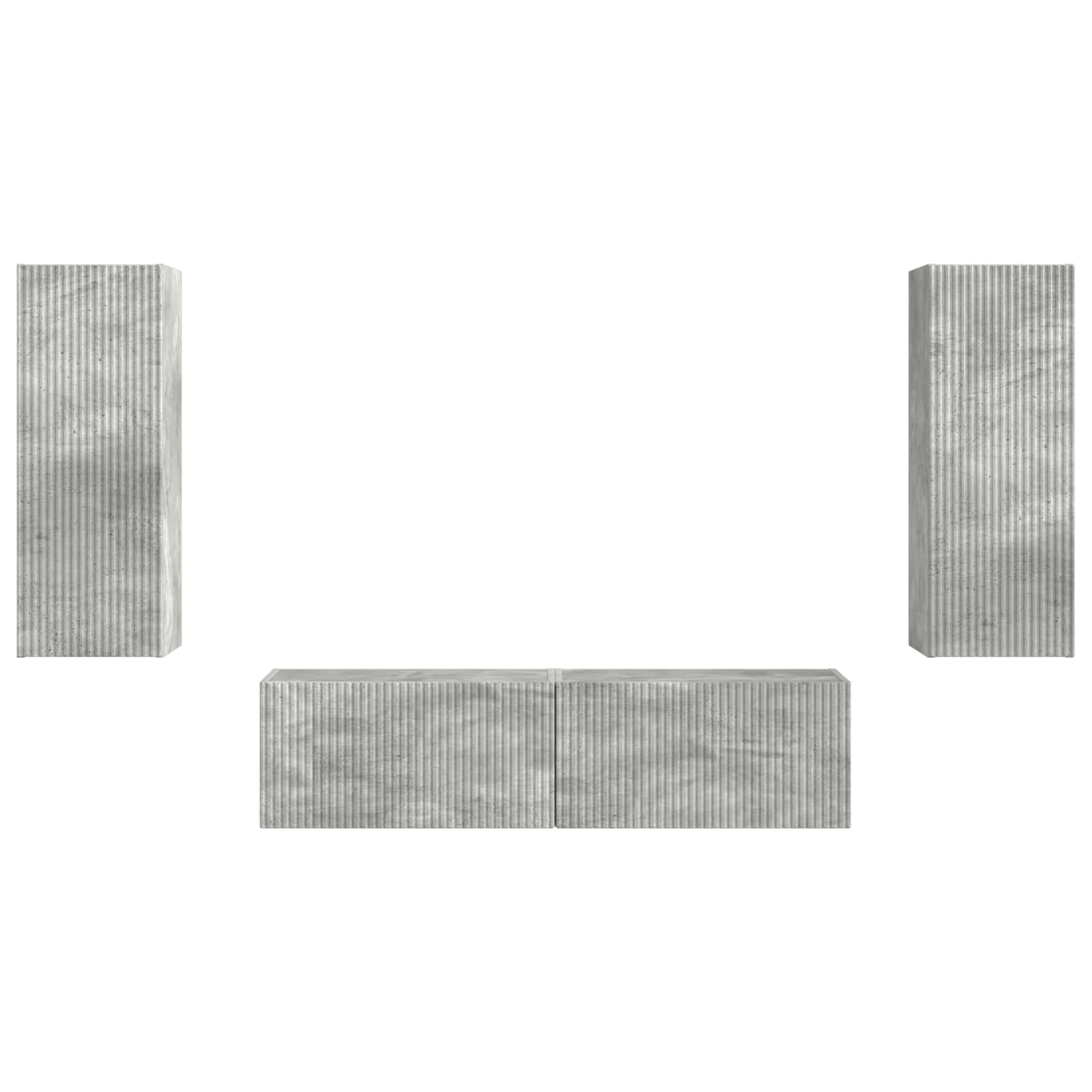 Set TV komoda Zidne 2 pcs Betonski sivi Konstruirano drvo