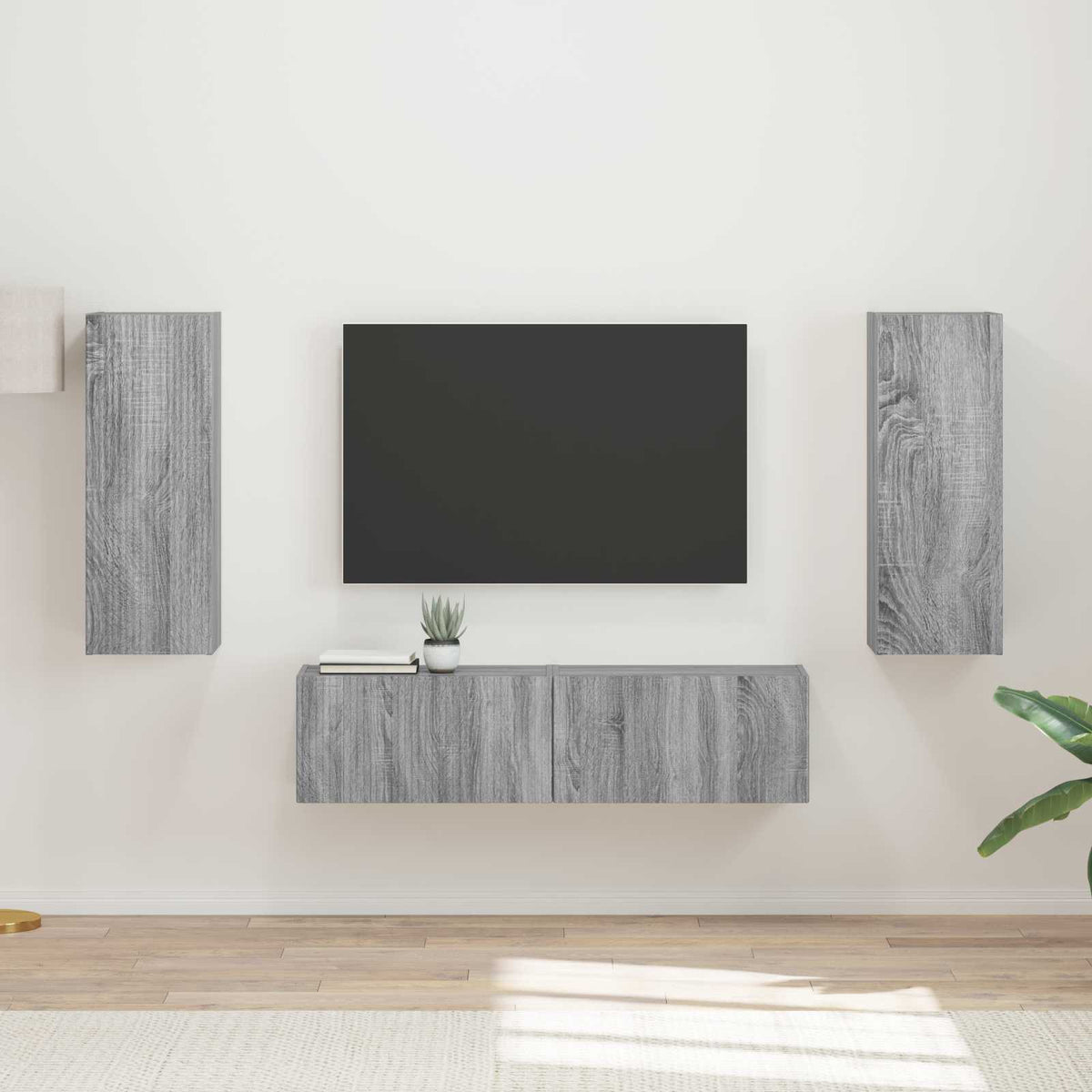 Set TV komoda Zidne 2 pcs Konstruirano drvo