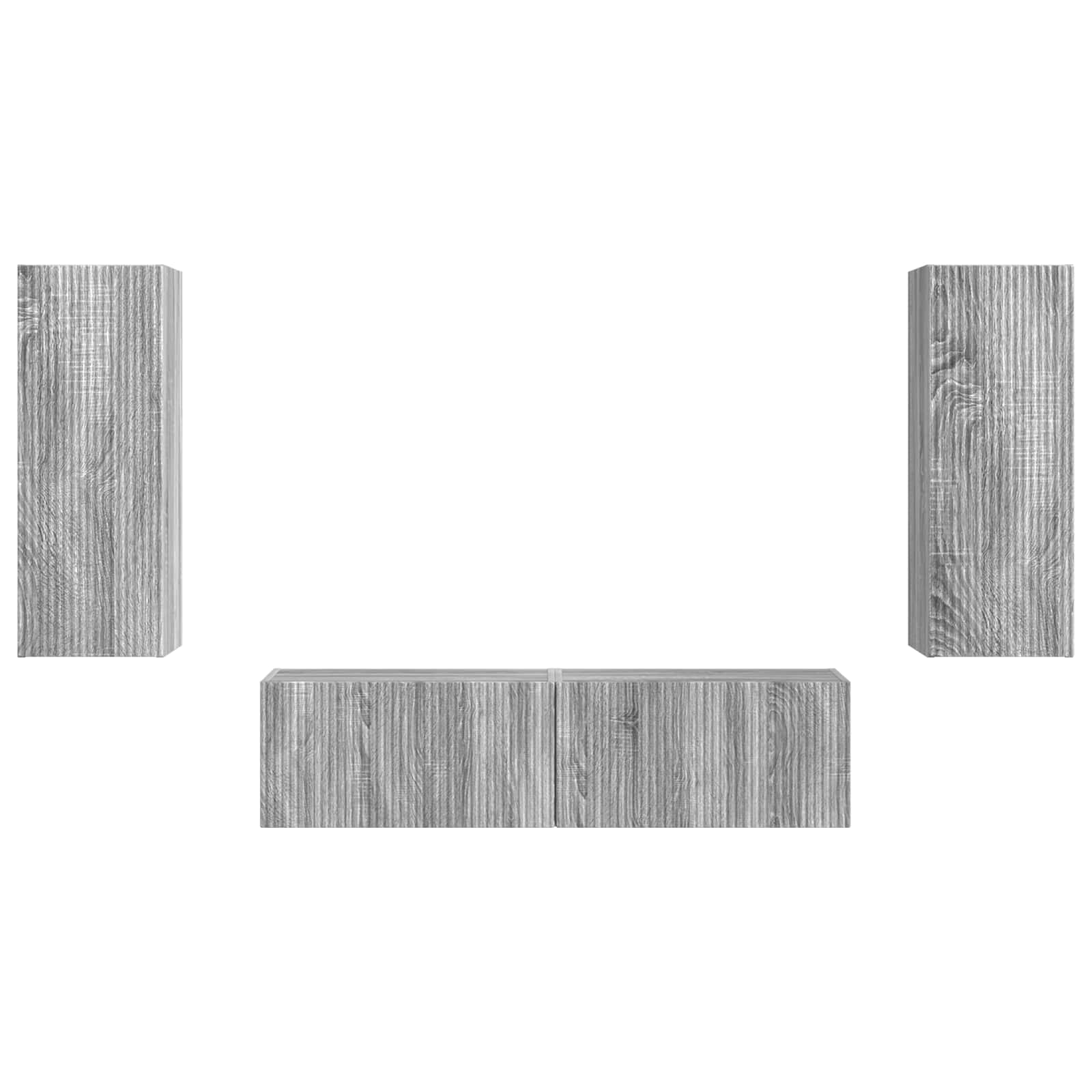 Set TV komoda Zidne 2 pcs Siva Sonoma Konstruirano drvo