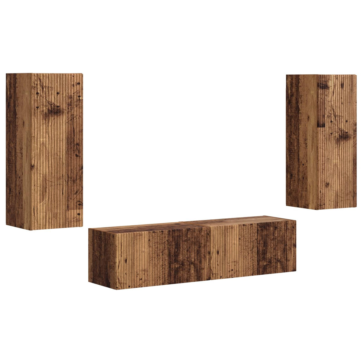 Set TV komoda 2 kom. Staro drvo Smeđa 30 x 31 x 80 cm