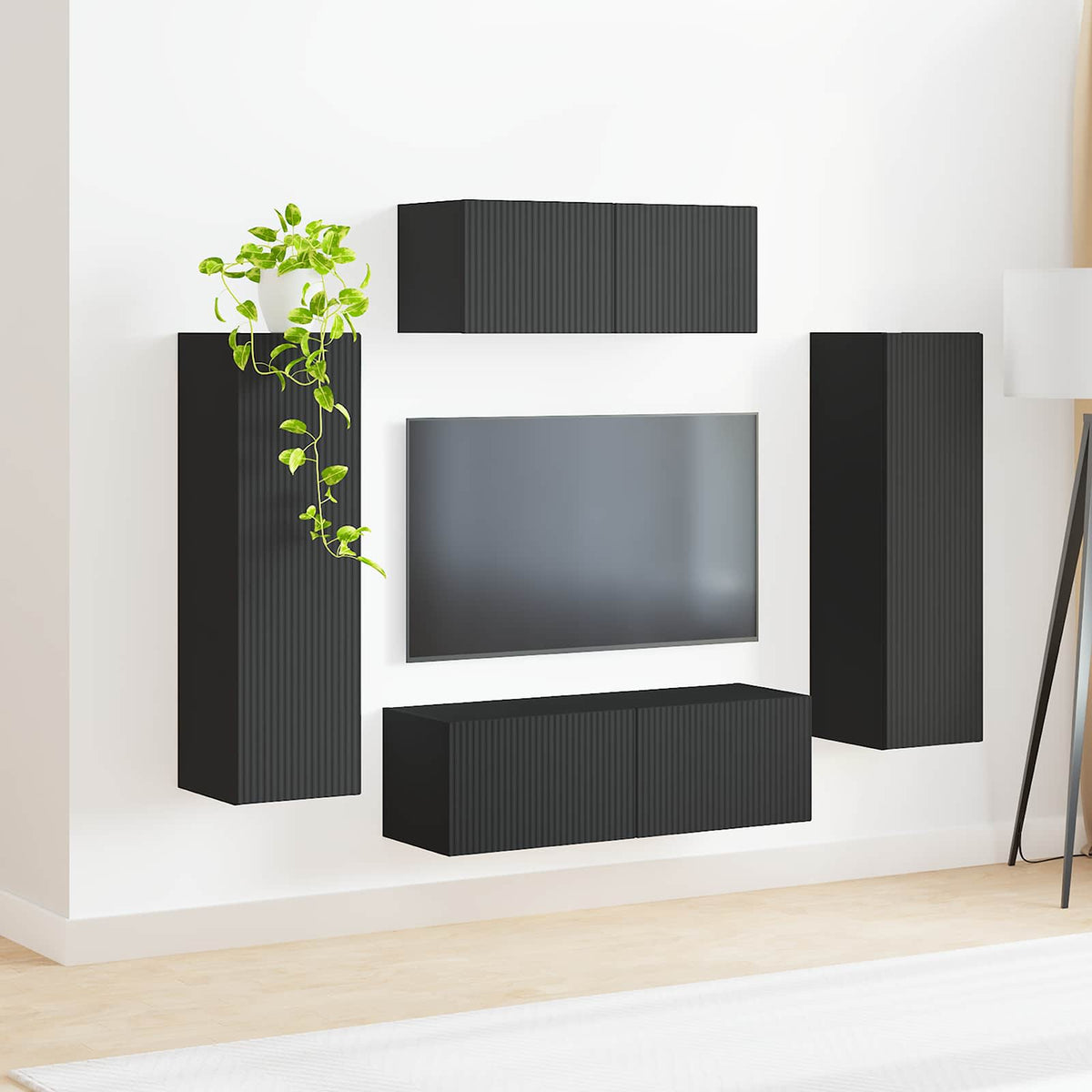 Set TV komoda 3 kom. Crna