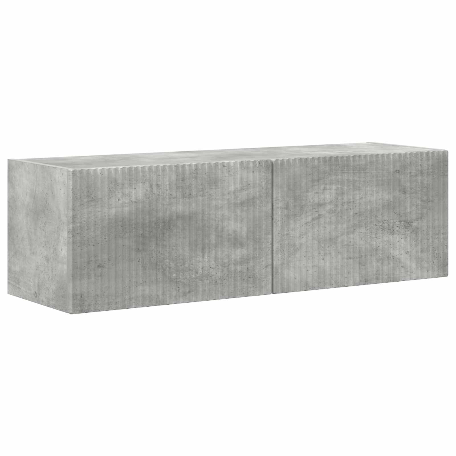 Set TV komoda Zidne 3 pcs Betonski sivi Konstruirano drvo