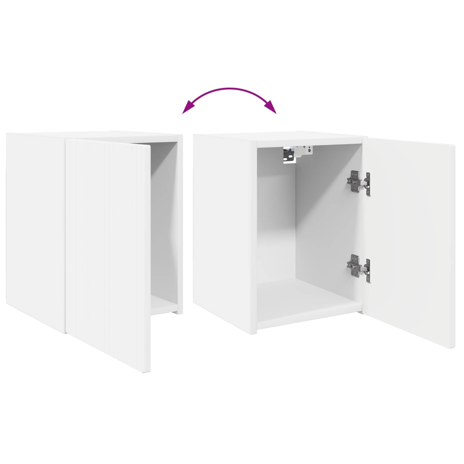 Set TV komoda Zidne 4 pcs Bijelo Konstruirano drvo