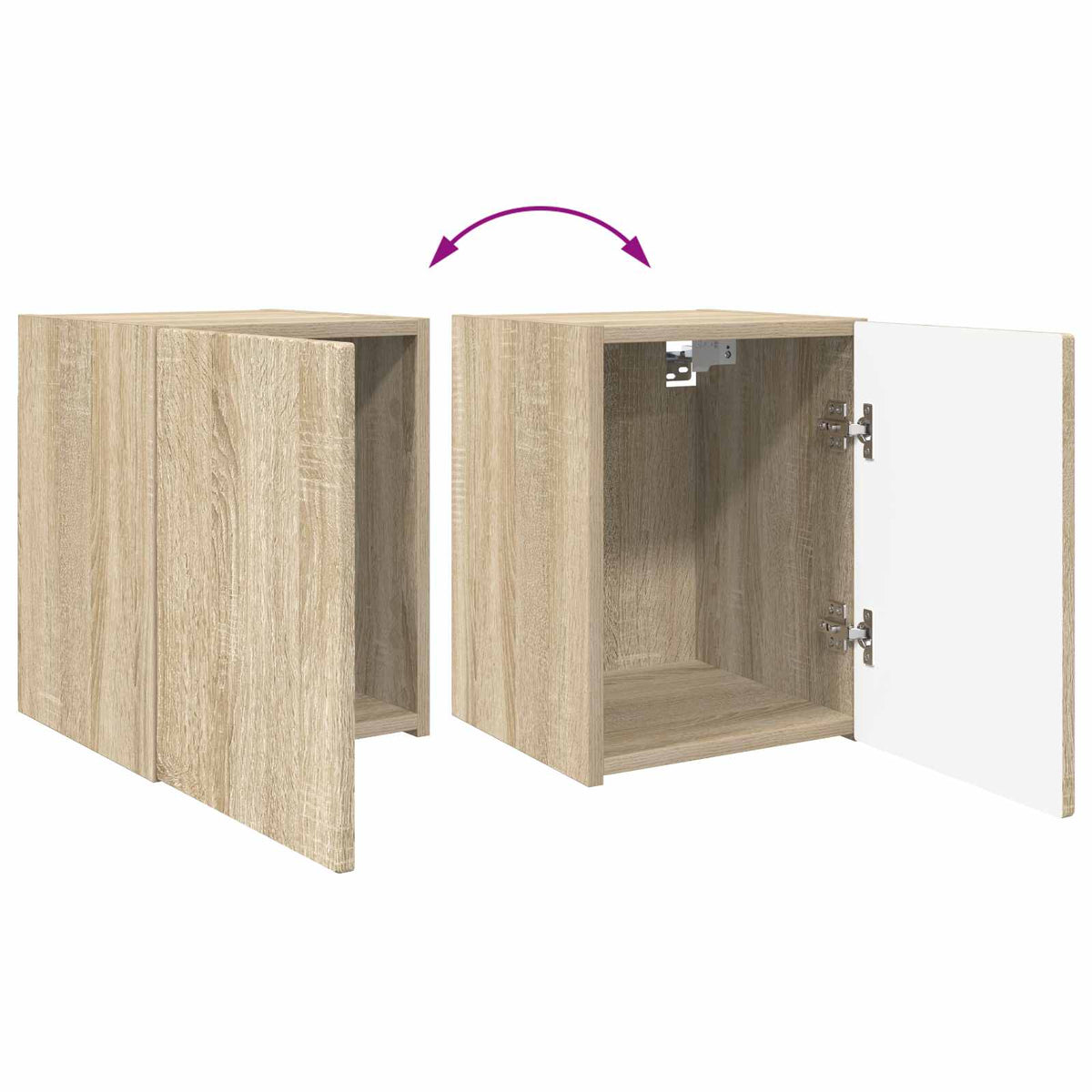Set TV komoda Zidne 4 pcs Sonoma hrast Konstruirano drvo