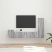Set TV komoda Zidne 4 pcs Siva Sonoma Konstruirano drvo