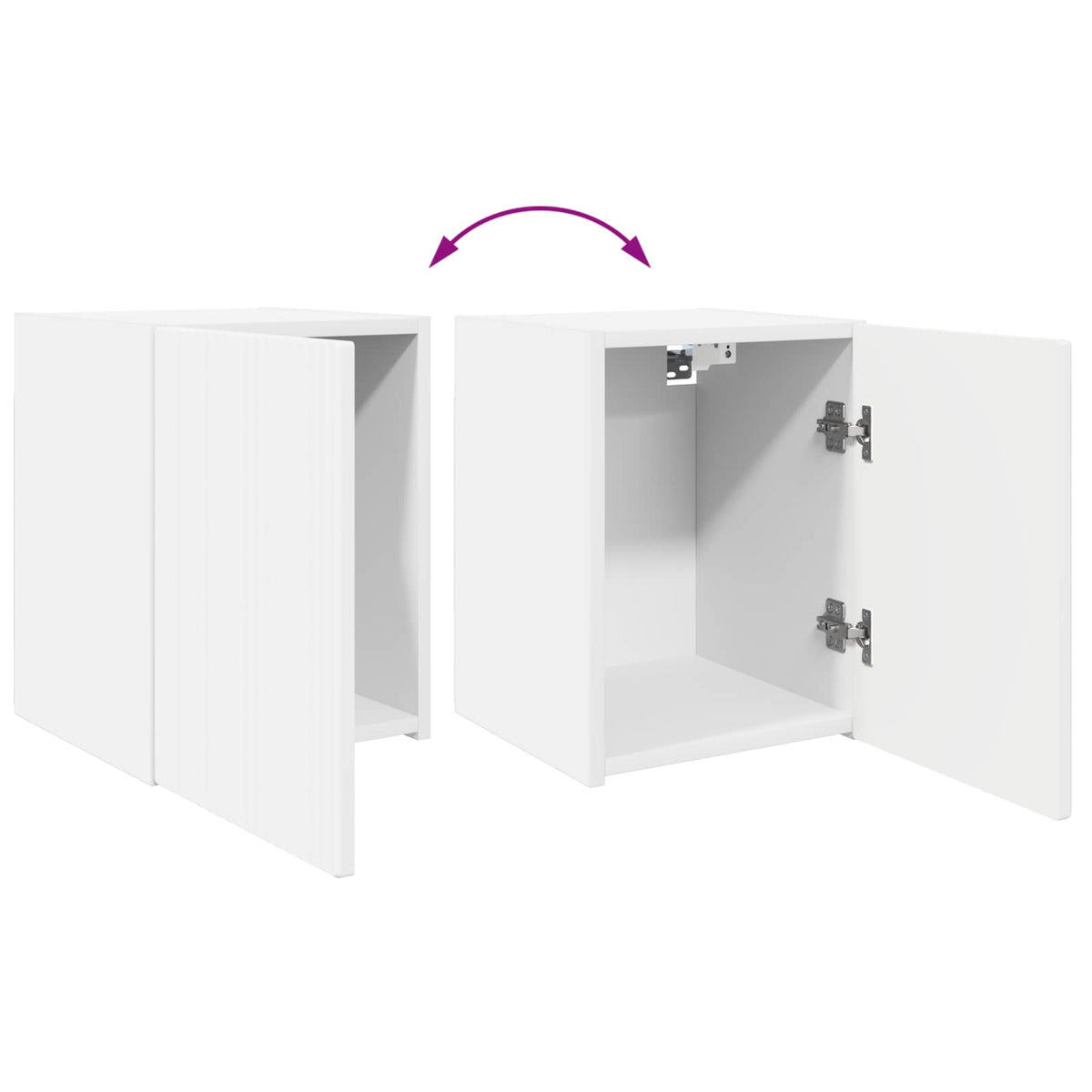 Set TV komoda Zidne 4 pcs Bijelo Konstruirano drvo