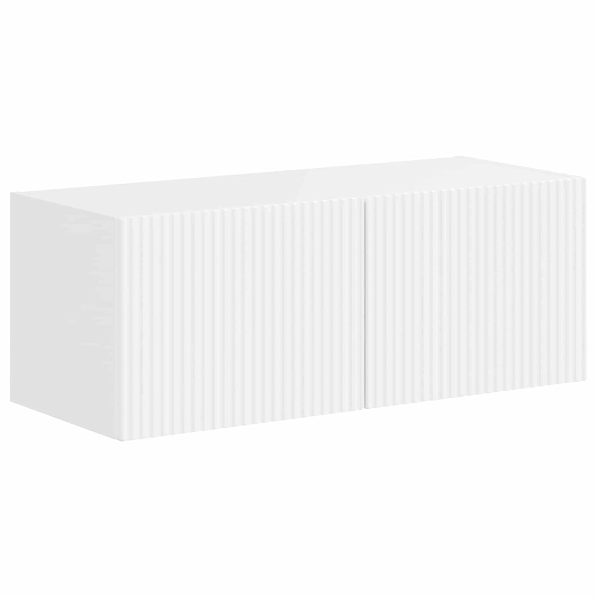 Set TV komoda Zidne 4 pcs Visoki sjaj bijela Konstruirano drvo