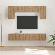 Set TV komoda Zidne 5 pcs Sonoma hrast Konstruirano drvo