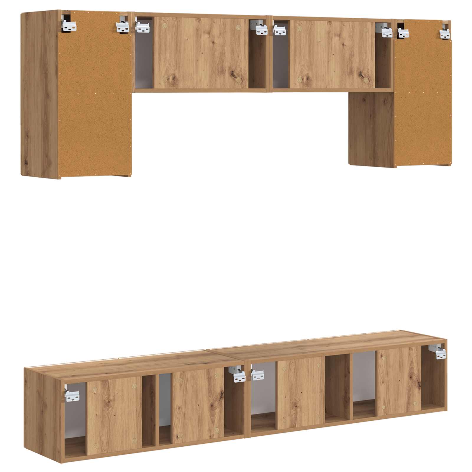 Set TV komoda Zidne 5 pcs Sonoma hrast Konstruirano drvo