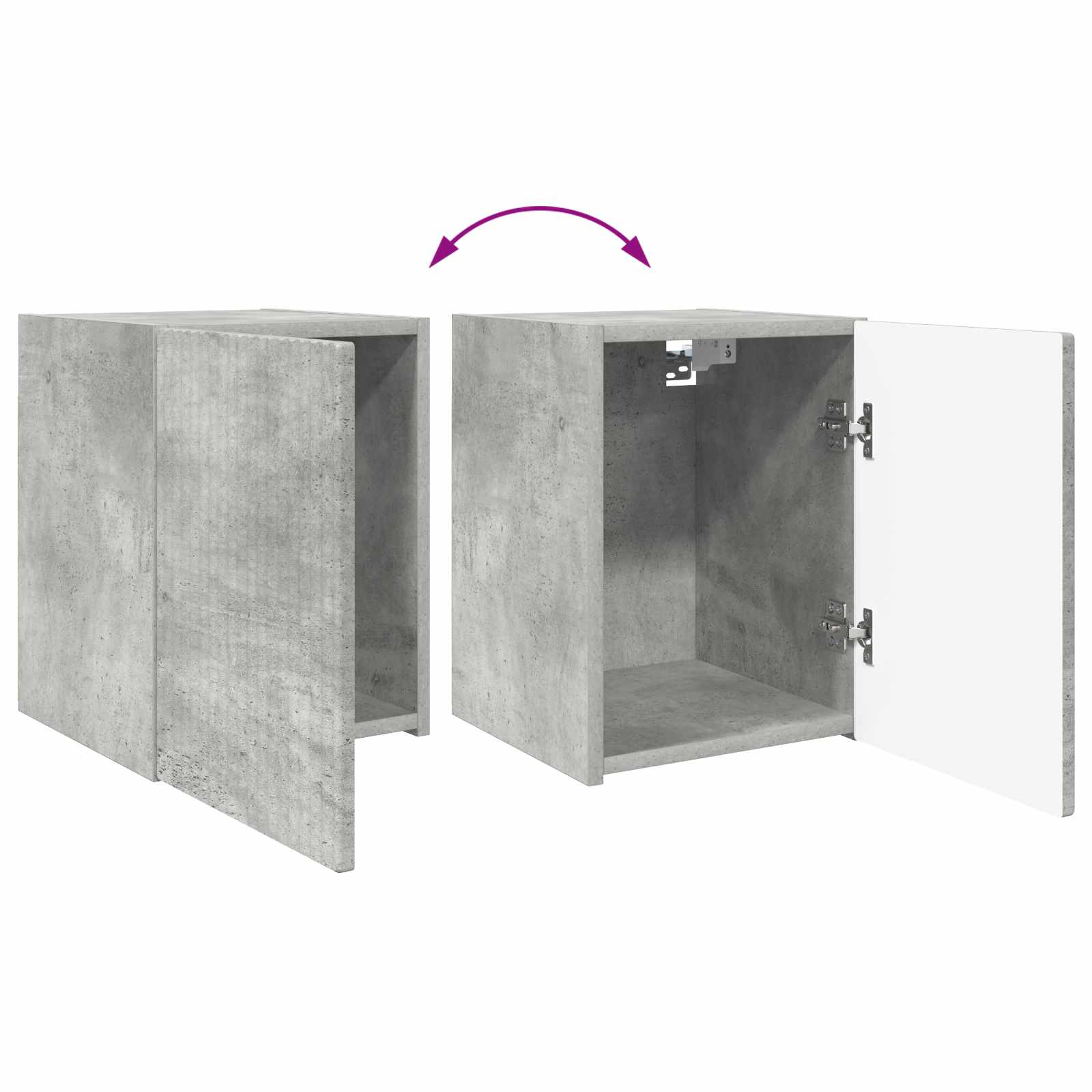 Set TV komoda Zidne 5 pcs Betonski sivi Konstruirano drvo