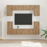 Set TV komoda 5 pcs Umjetnički hrast Konstruirano drvo