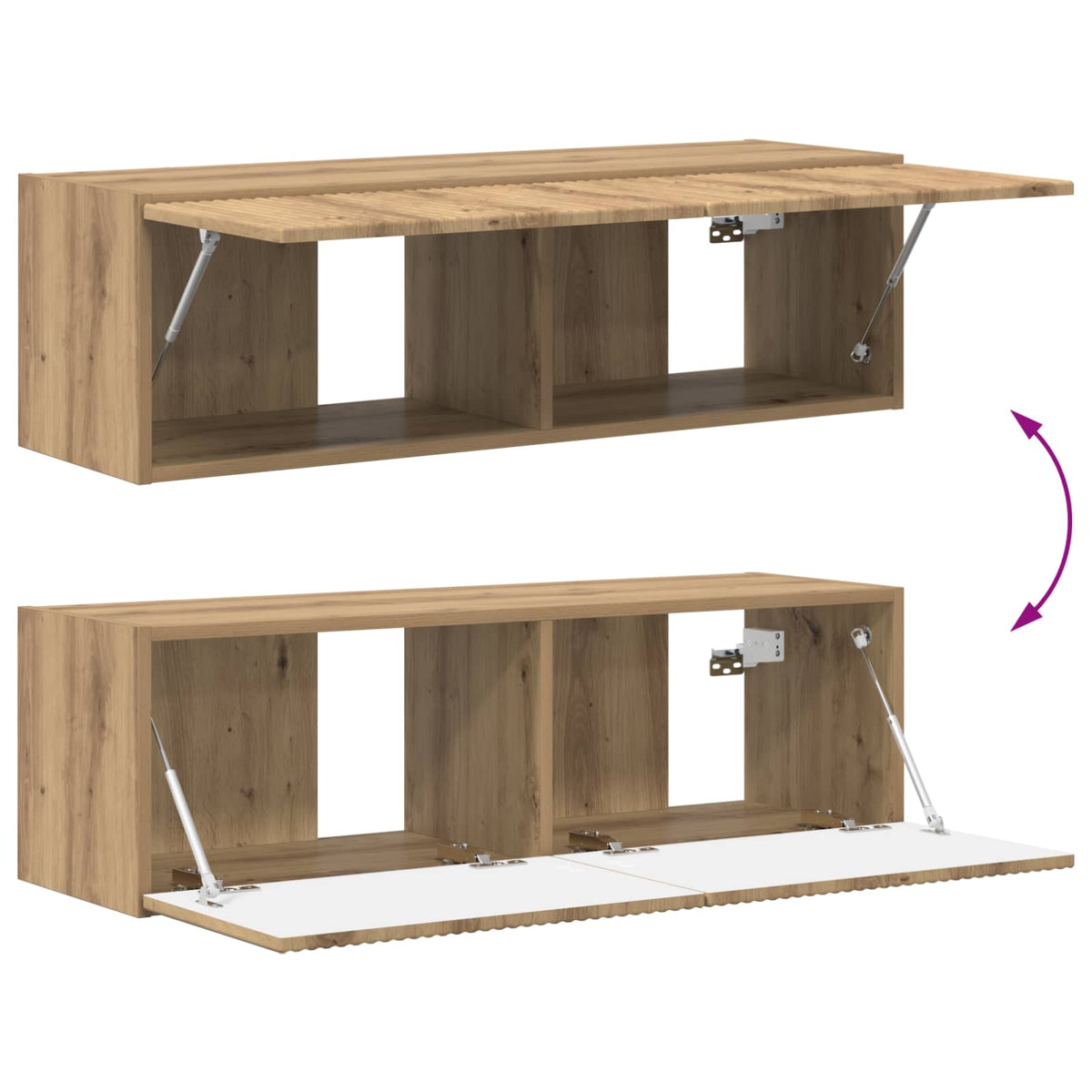 Set TV komoda 5 pcs Umjetnički hrast Konstruirano drvo