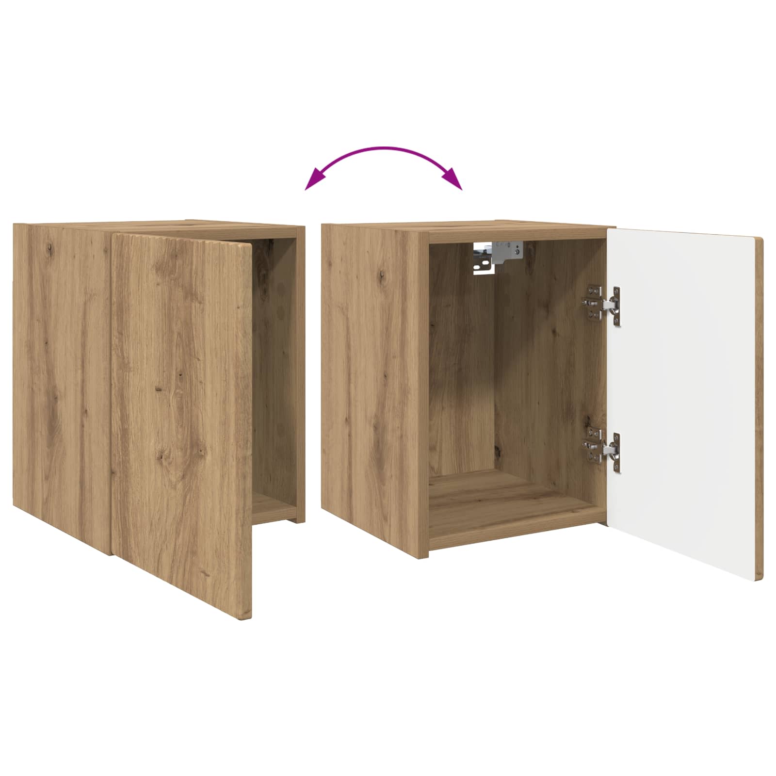 Set TV komoda 5 pcs Umjetnički hrast Konstruirano drvo