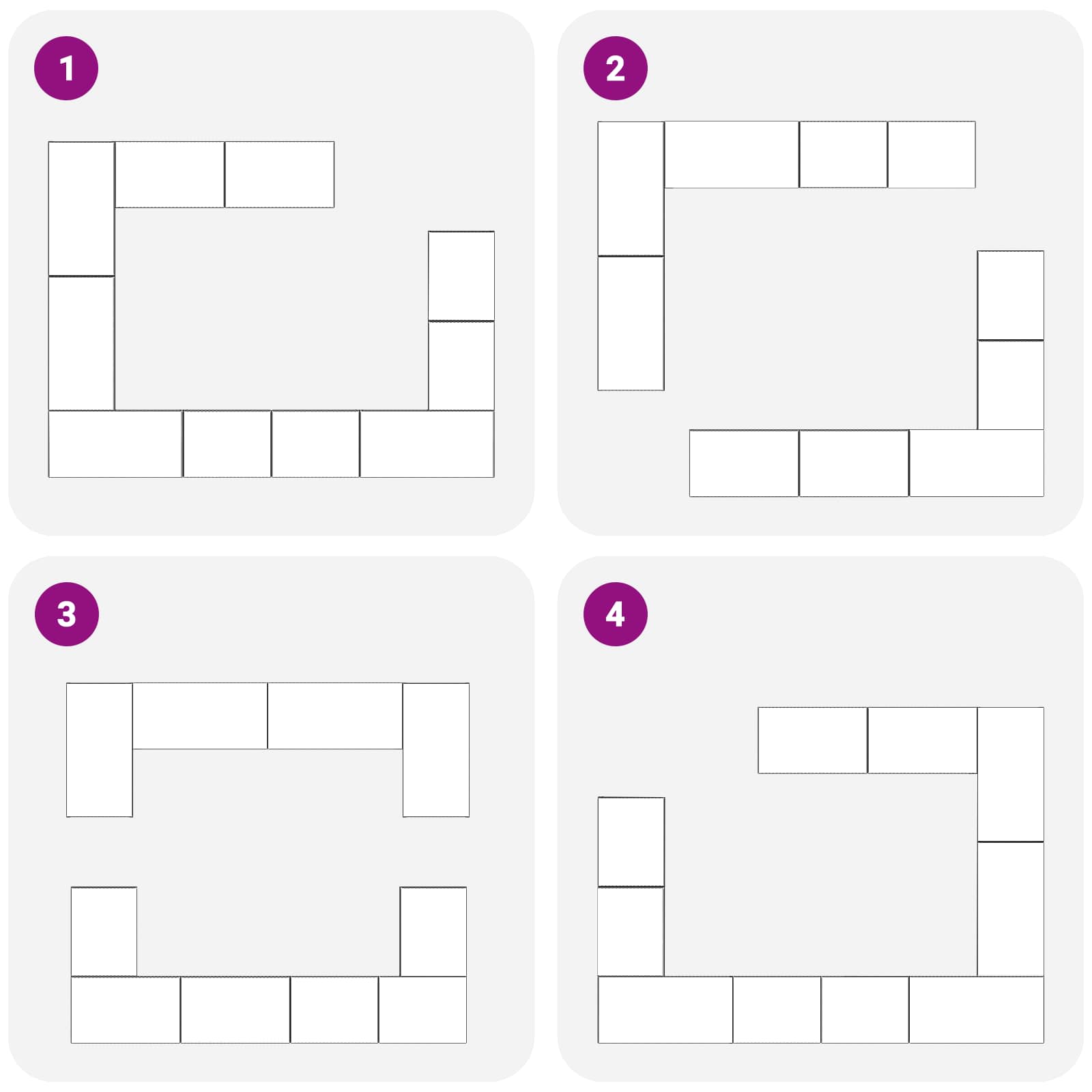 Set TV komoda 5 pcs Umjetnički hrast Konstruirano drvo