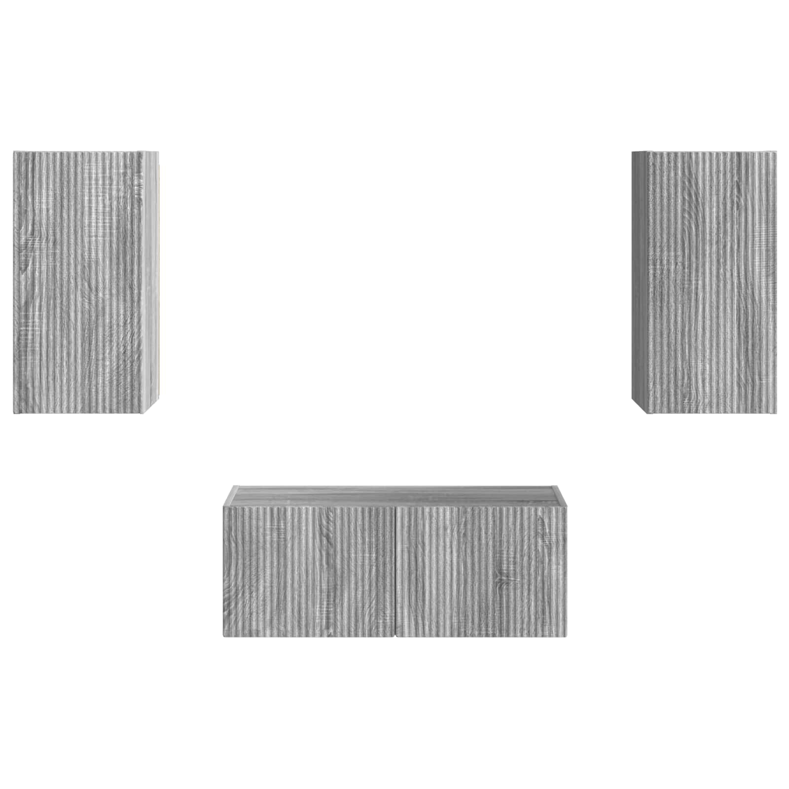 Set TV komoda Zidne 6 pcs Siva Sonoma Konstruirano drvo