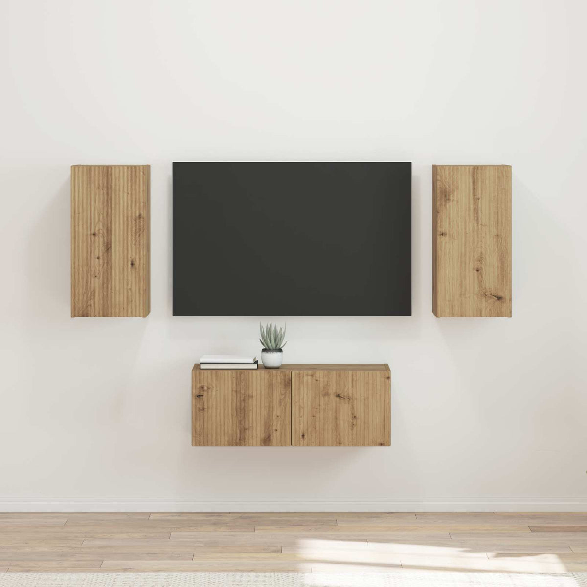 Set TV komoda Zidne 6 pcs Konstruirano drvo