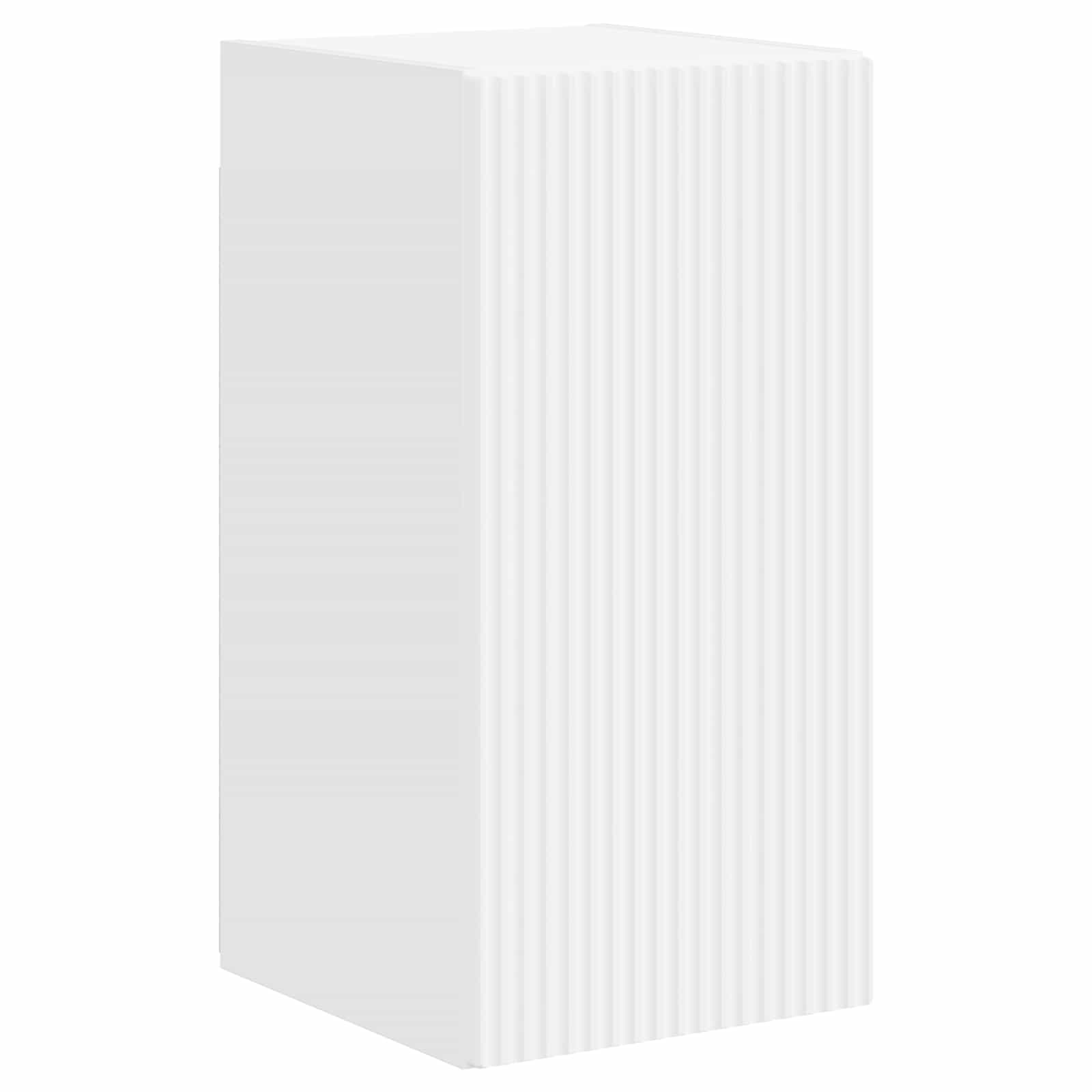 Set TV komoda Zidne 5 pcs Visoki sjaj bijela Konstruirano drvo