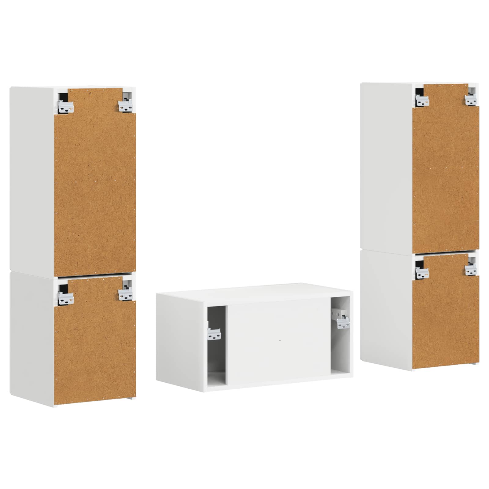Set TV komoda 5 pcs Bijelo Konstruirano drvo