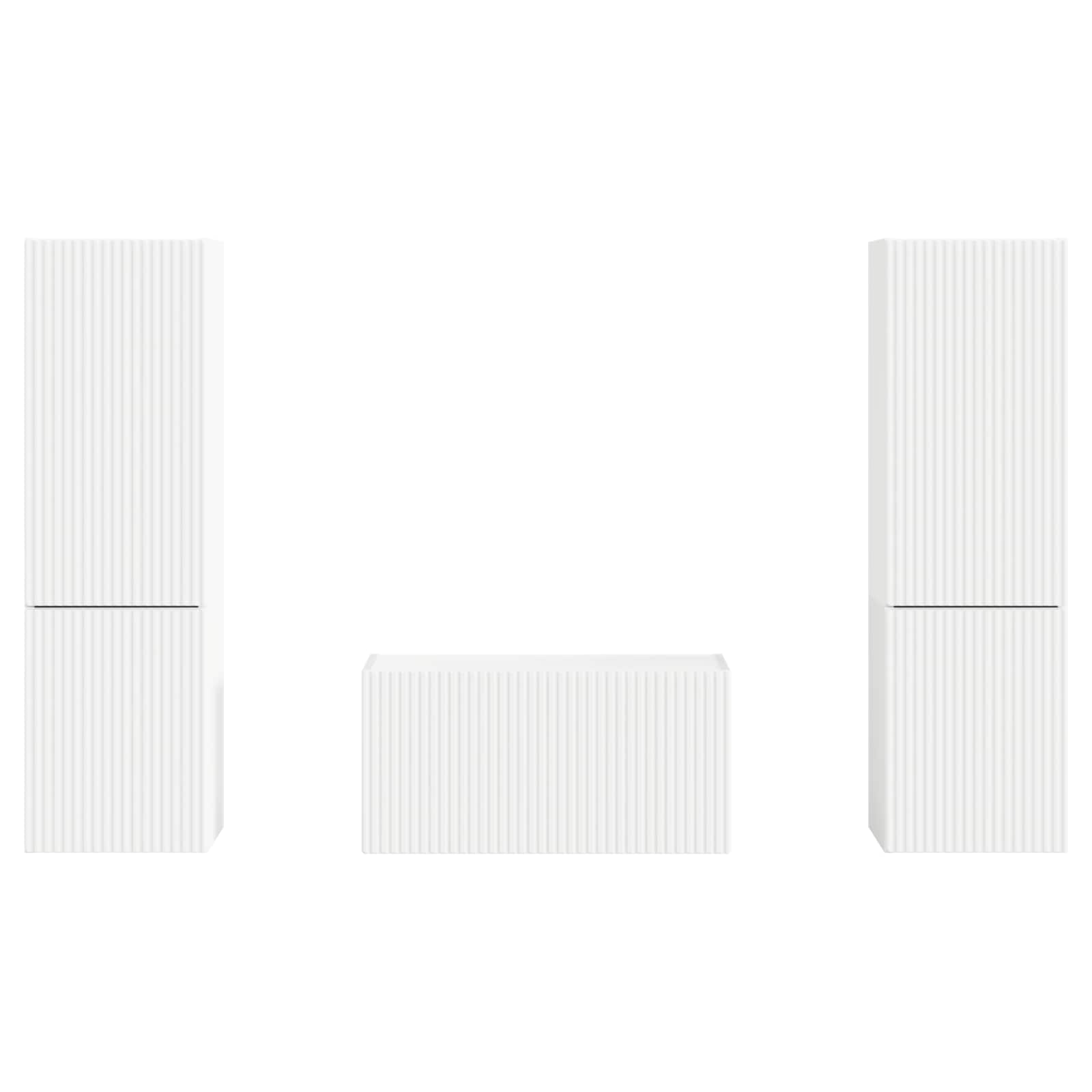 Set TV komoda 5 pcs Bijelo Konstruirano drvo