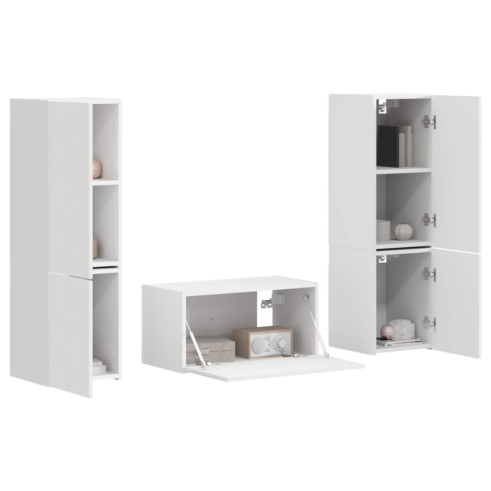 Set TV komoda 5 pcs Bijelo Konstruirano drvo