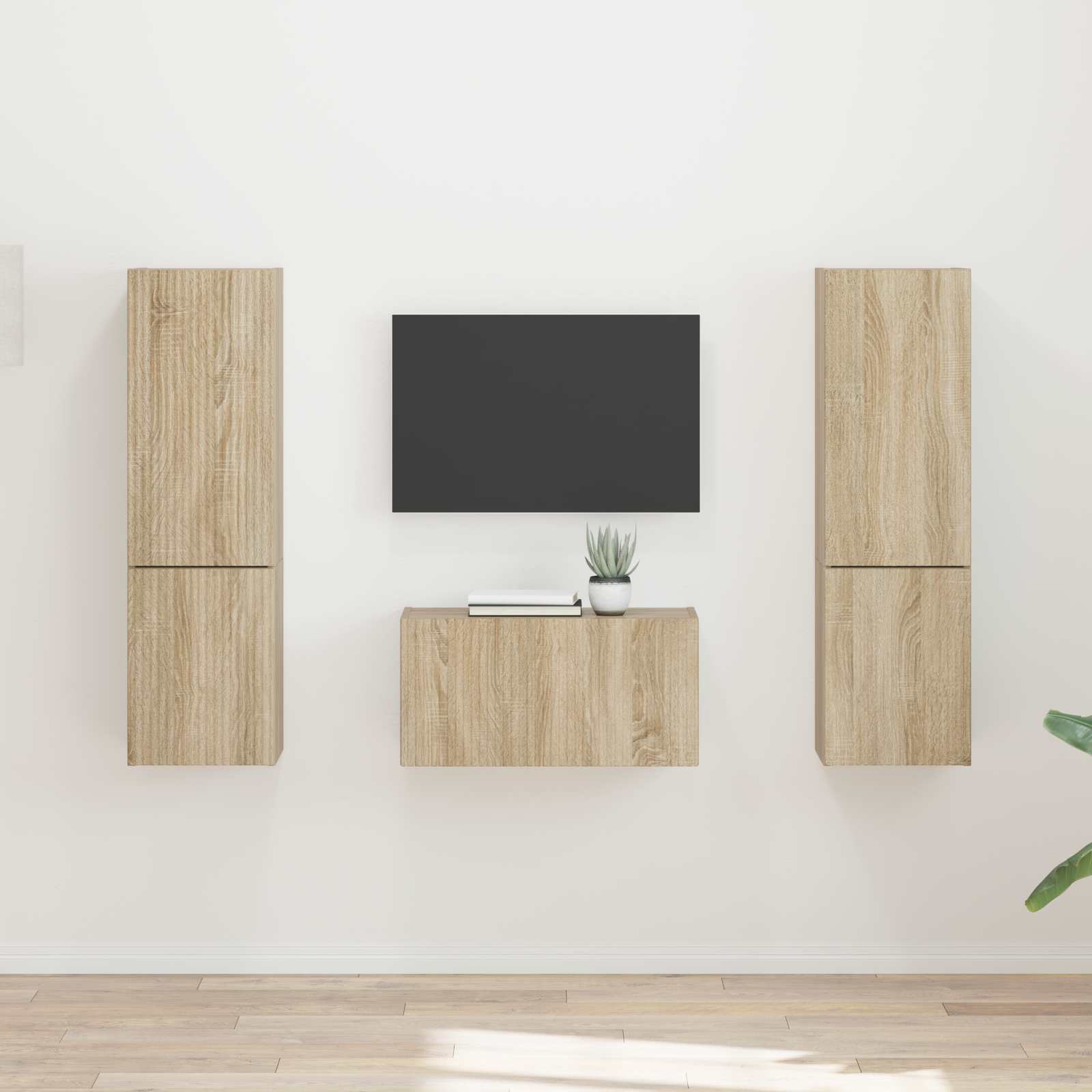 Set TV komoda 5 pcs Sonoma hrast Konstruirano drvo