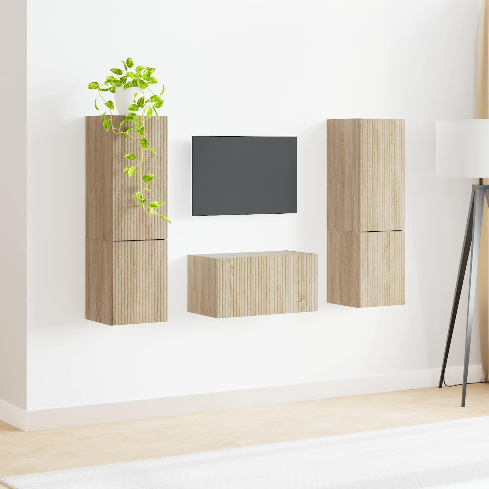 Set TV komoda 5 pcs Sonoma hrast Konstruirano drvo