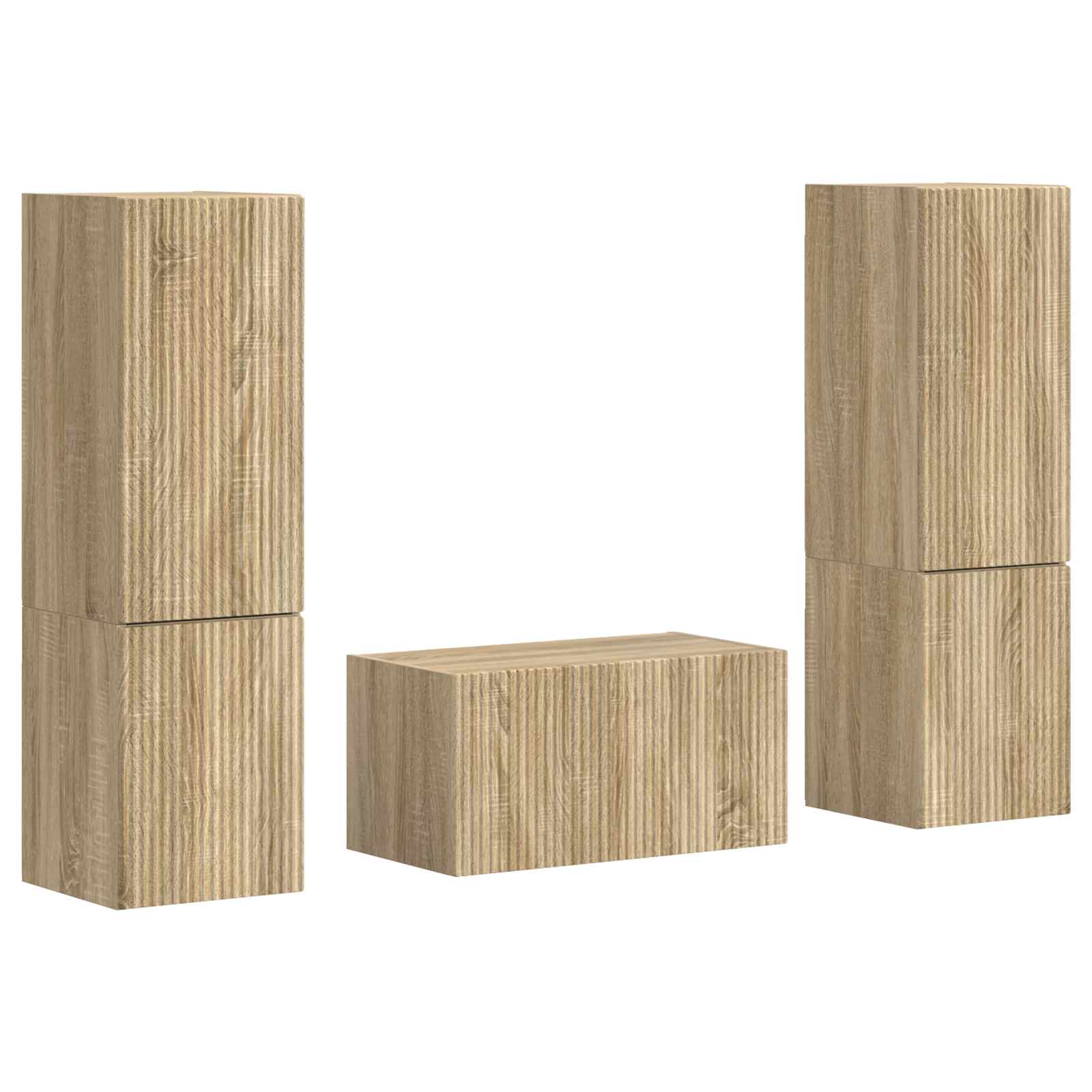 Set TV komoda 5 pcs Sonoma hrast Konstruirano drvo