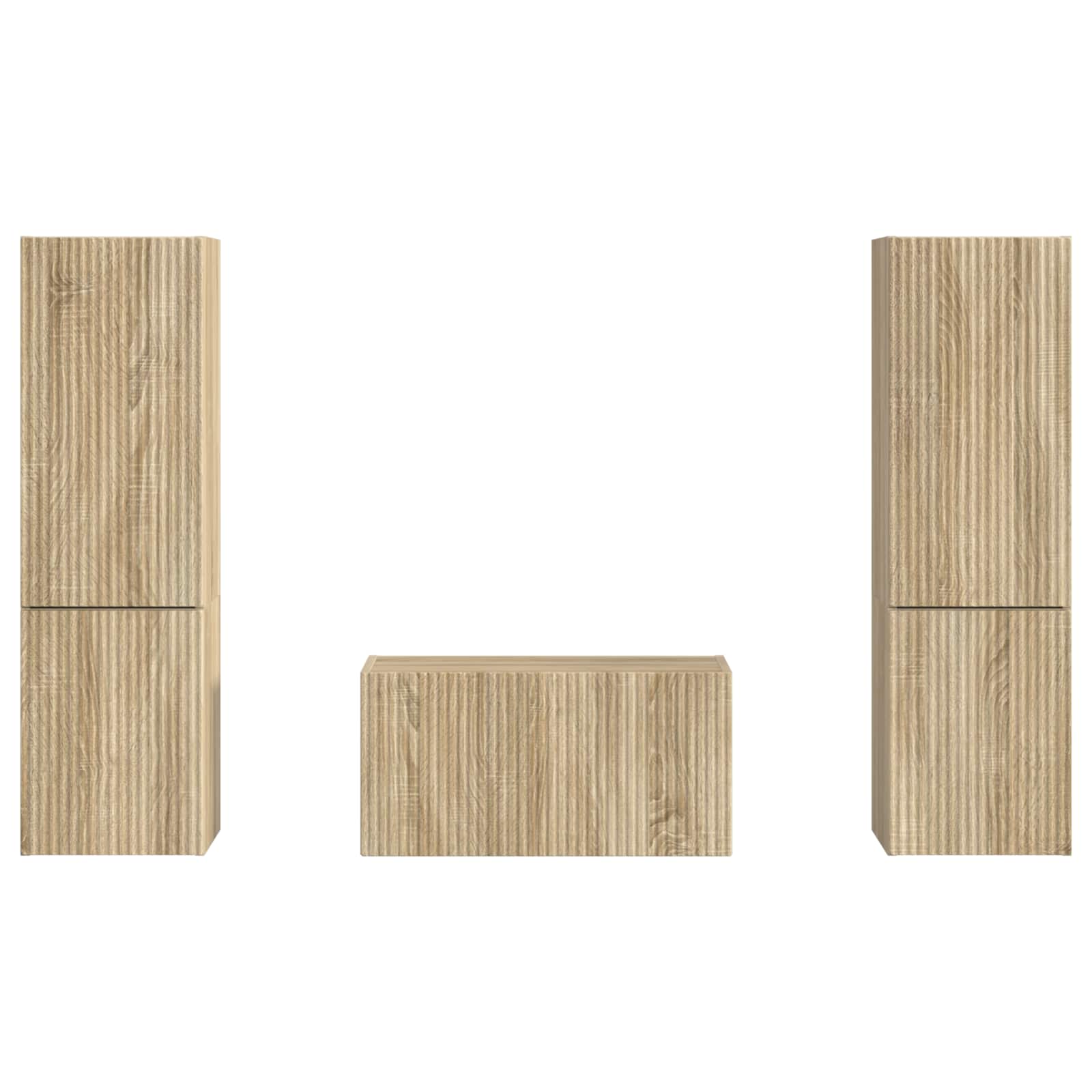 Set TV komoda 5 pcs Sonoma hrast Konstruirano drvo