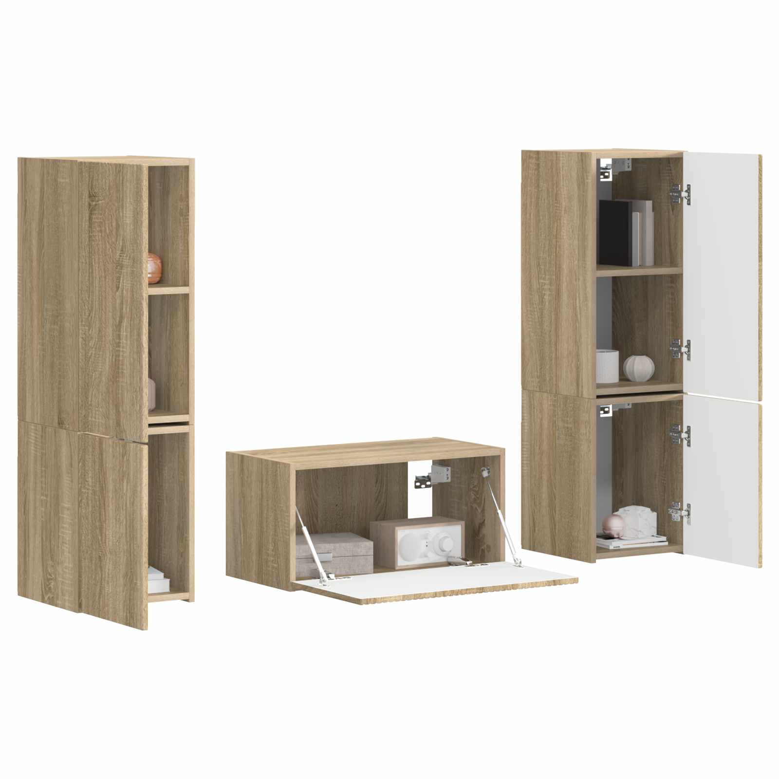 Set TV komoda 5 pcs Sonoma hrast Konstruirano drvo