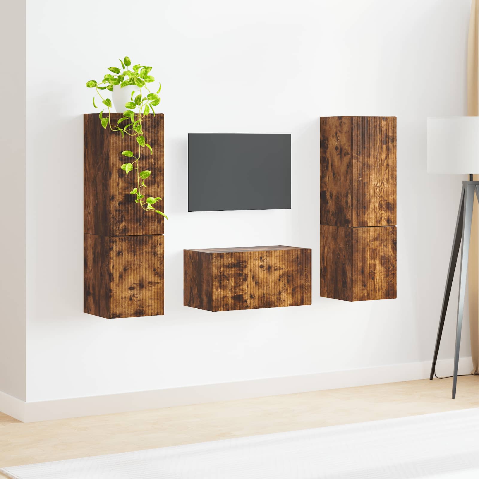 Set TV komoda 5 pcs Dimljeni hrast Konstruirano drvo