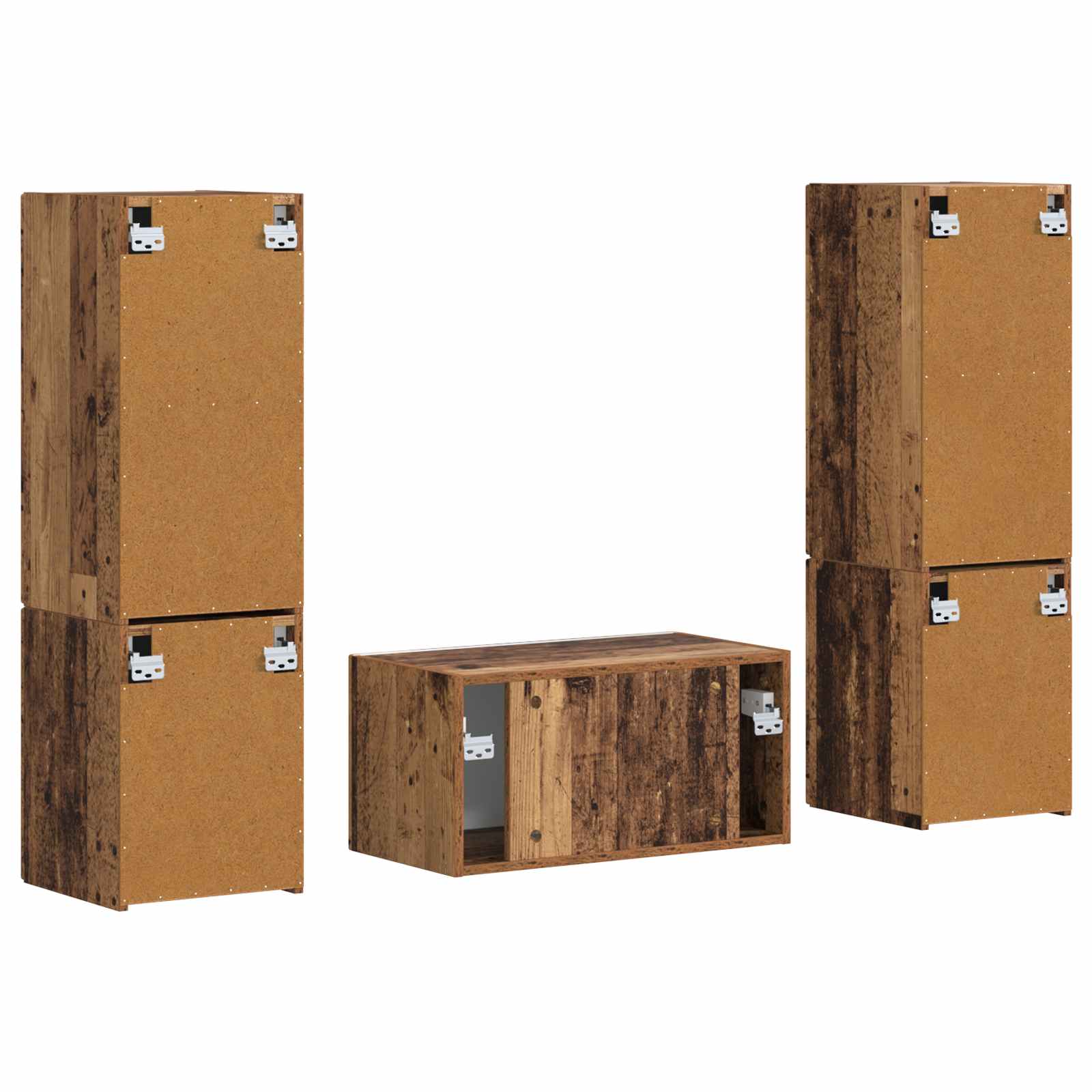 Set TV komoda 5 pcs Staro drvo Konstruirano drvo