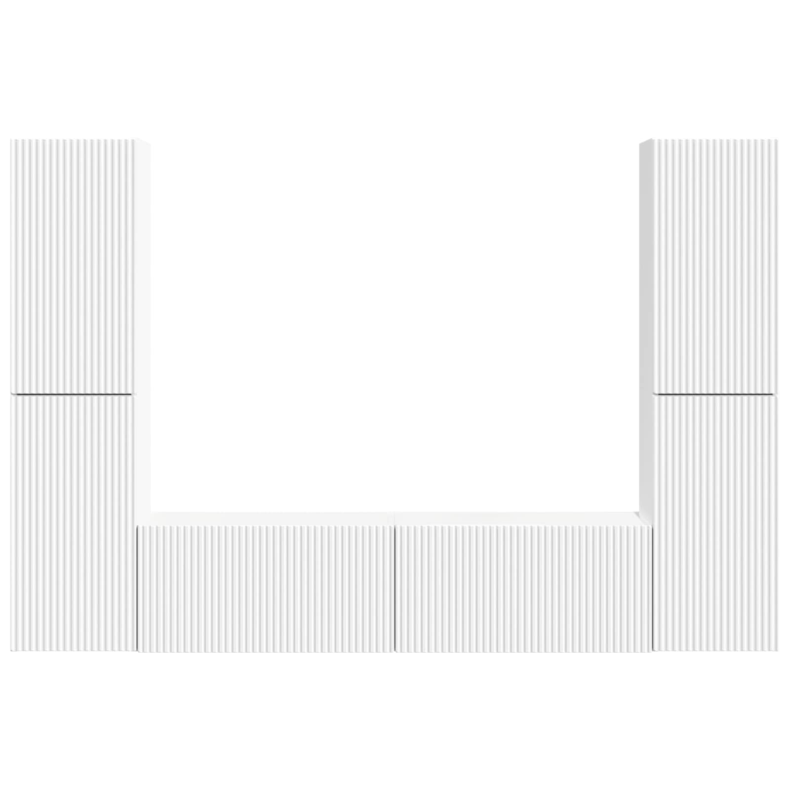 Set TV komoda 6 pcs Bijelo Konstruirano drvo