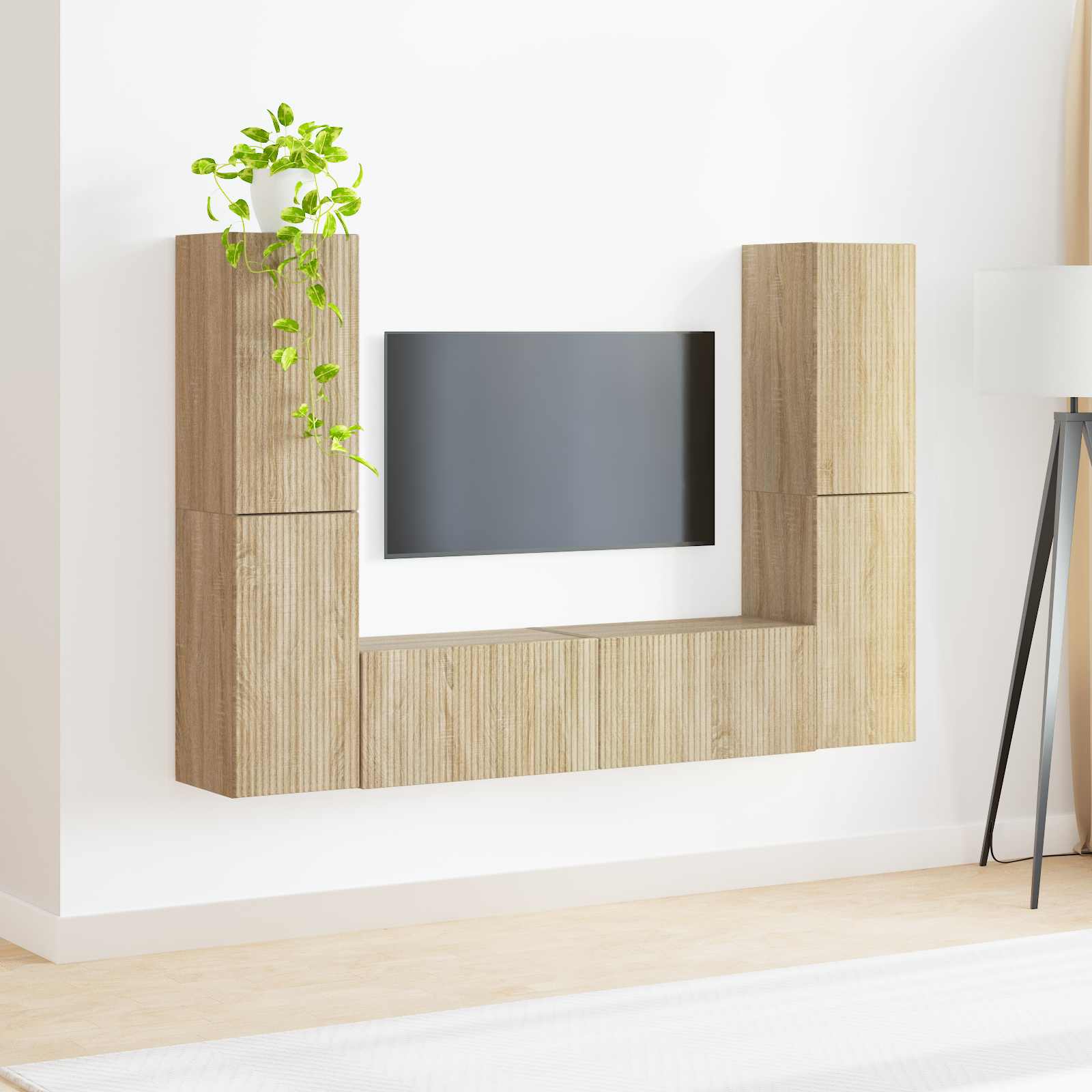 Set TV komoda 6 pcs Sonoma hrast Konstruirano drvo