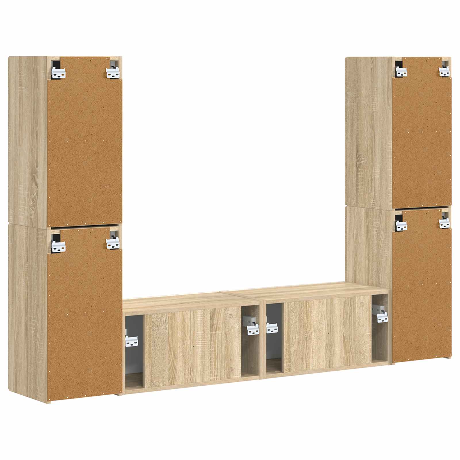 Set TV komoda 6 pcs Sonoma hrast Konstruirano drvo