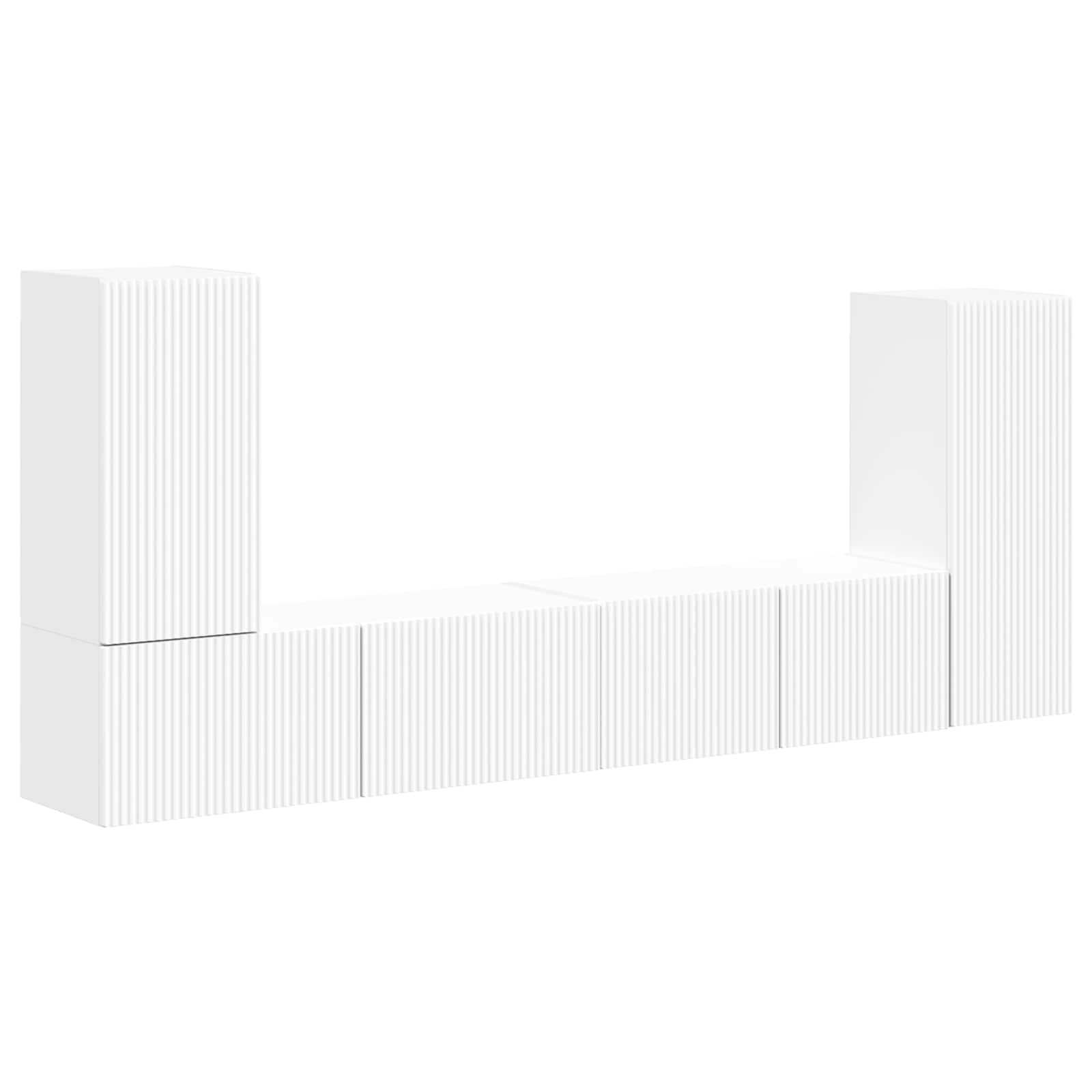 Set TV komoda 4 pcs Bijelo Konstruirano drvo