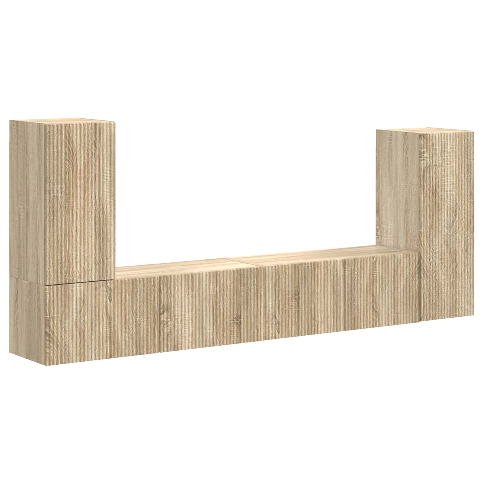 Set TV komoda 4 pcs Sonoma hrast Konstruirano drvo