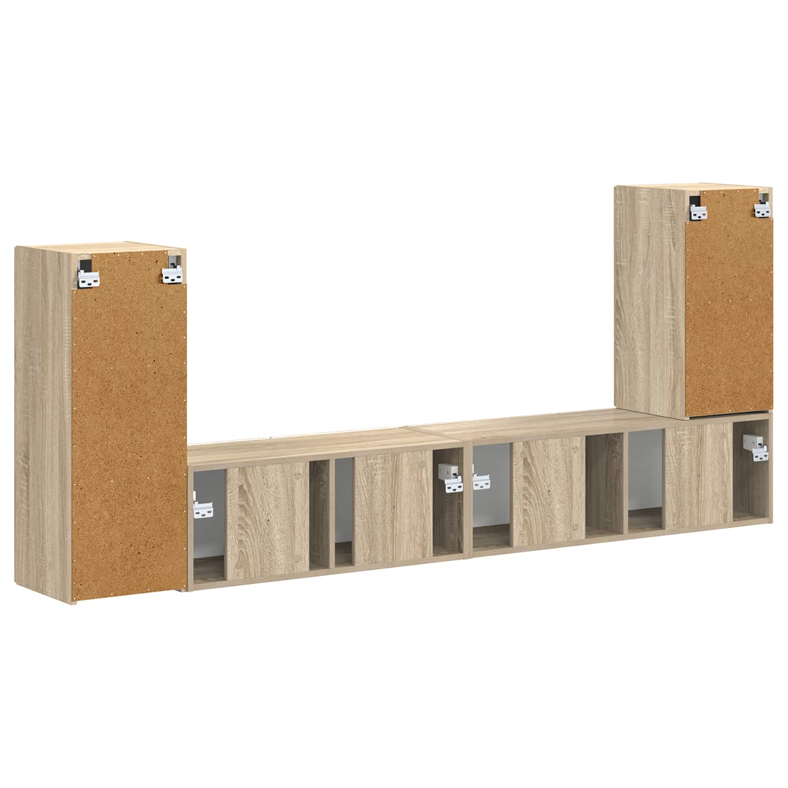 Set TV komoda 4 pcs Sonoma hrast Konstruirano drvo