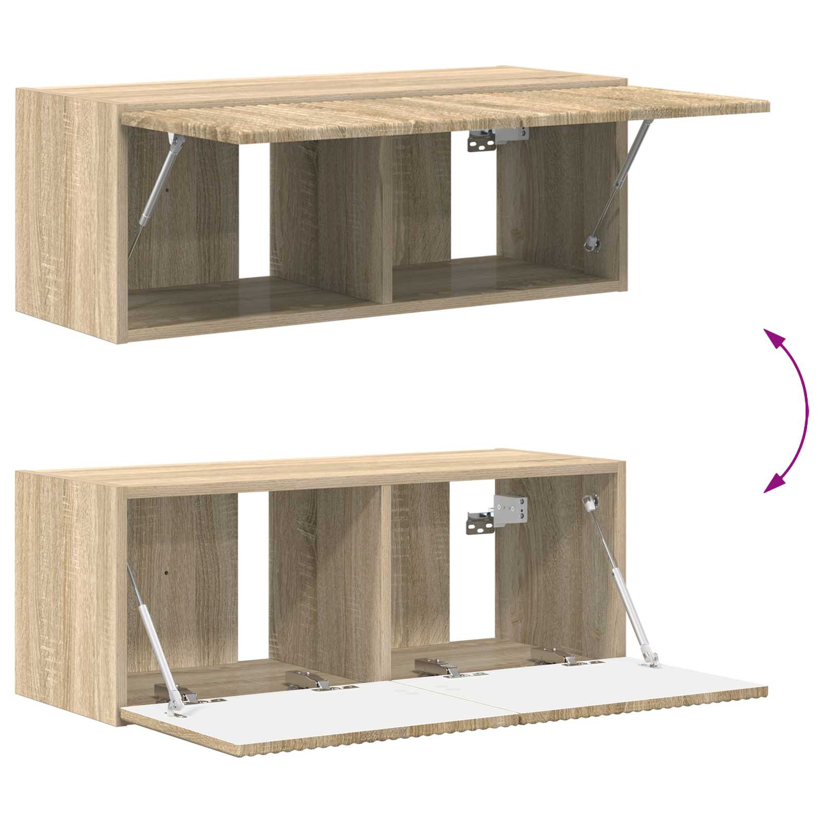 Set TV komoda 4 pcs Sonoma hrast Konstruirano drvo