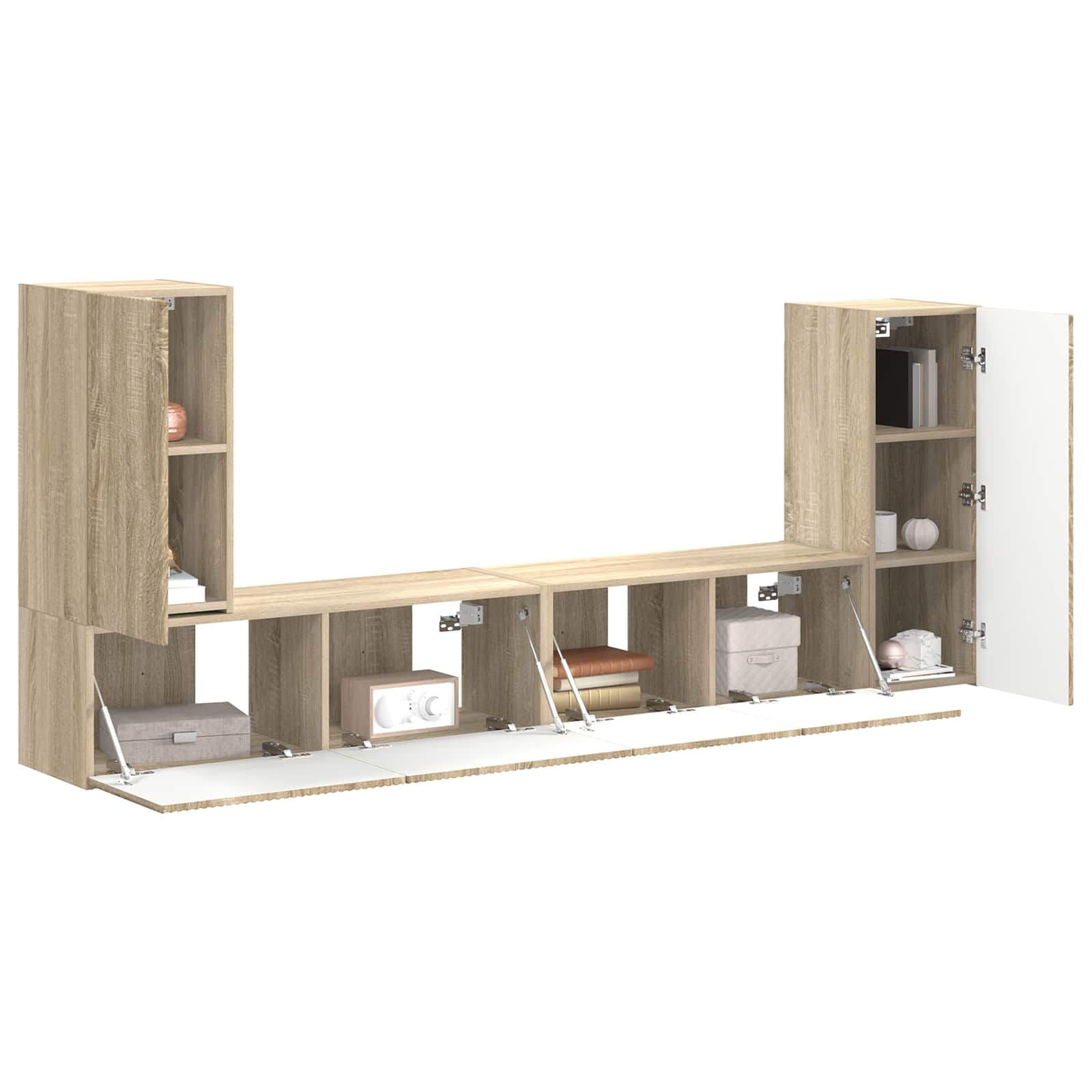 Set TV komoda 4 pcs Sonoma hrast Konstruirano drvo