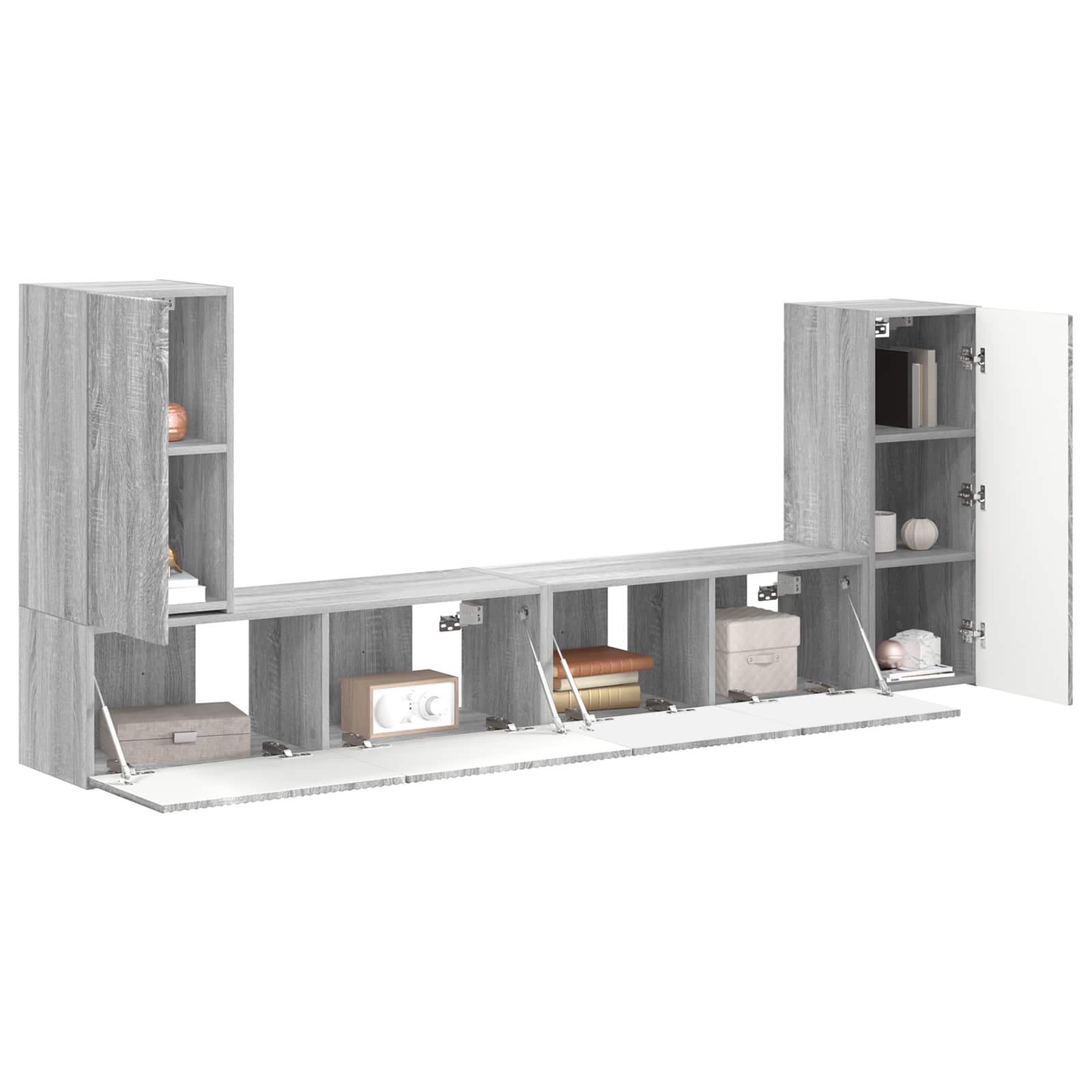 Set TV komoda 4 pcs Siva Sonoma Konstruirano drvo